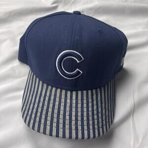 Chicago Cubs Pinstripe New Era 7 5/8 Cap Hat Blue 59FIFTY 5950